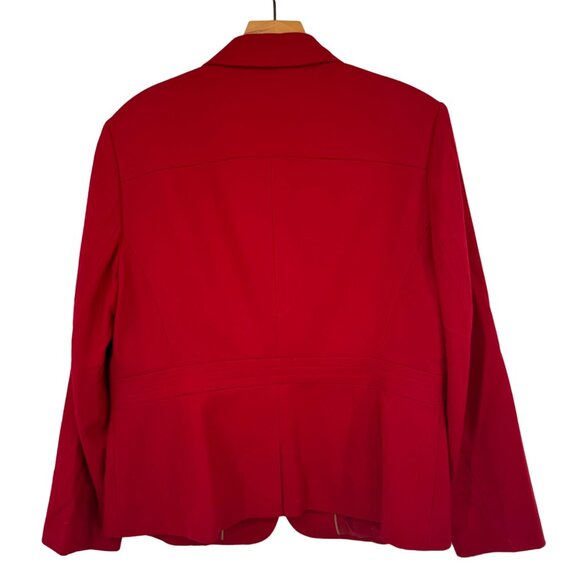 Talbots Red Blazer Jacket Size 14 petite womens Wool stretch career lined - Picture 8 of 9